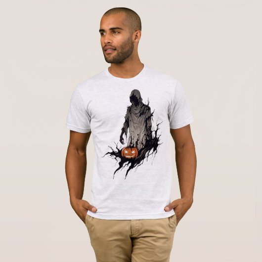 Halloween Jack-o'-lantern Ghost T-shirt (Voorkant volledig)