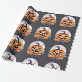 Halloween Jack-O-Lantern . Halloween, Herfst Cadeaupapier (Uitgerold)