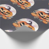 Halloween Jack-O-Lantern . Halloween, Herfst Cadeaupapier (Hoek)