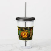 Halloween Jack-o-Lantern Harvest Night beroemd gem Acryl Drinkbeker (Voorkant)