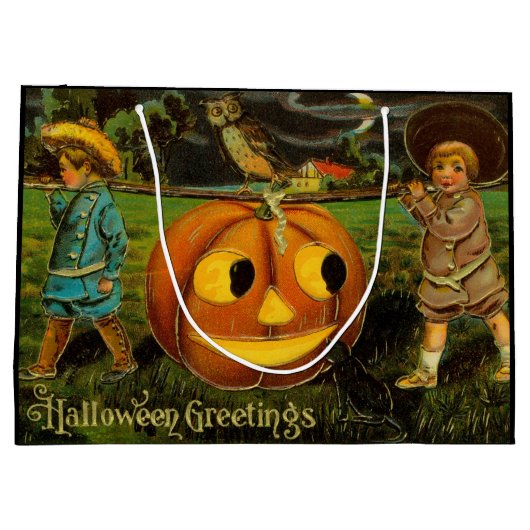 Halloween Jack-o-Lantern Harvest Night beroemd gem Groot Cadeauzakje (Achterkant)
