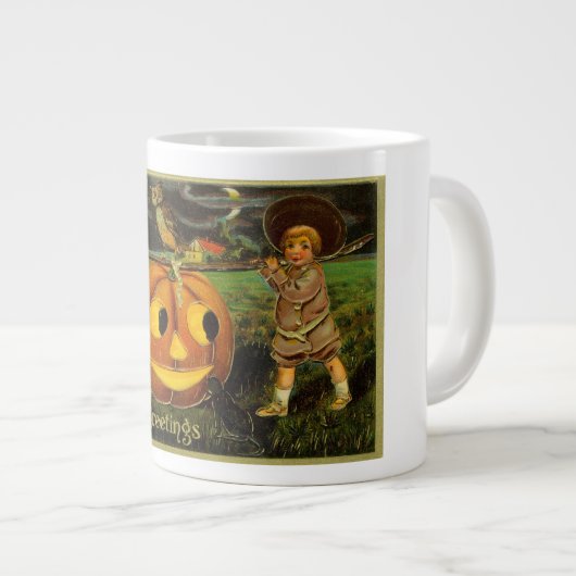 Halloween Jack-o-Lantern Harvest Night beroemd gem Grote Koffiekop (Voorkant rechts)