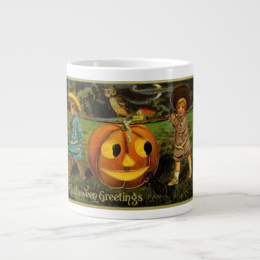 Halloween Jack-o-Lantern Harvest Night beroemd gem Grote Koffiekop (Voorkant)