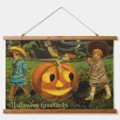 Halloween Jack-o-Lantern Harvest Night beroemd gem Hangend Wandkleed (Voorkant)