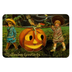 Halloween Jack-o-Lantern Harvest Night beroemd gem Magneet