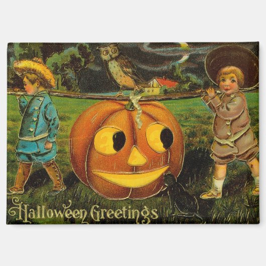 Halloween Jack-o-Lantern Harvest Night beroemd gem Magneet (Voorkant)