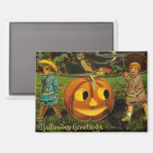 Halloween Jack-o-Lantern Harvest Night beroemd gem Magneet (Voorkant / Achterkant)