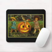 Halloween Jack-o-Lantern Harvest Night beroemd gem Muismat (Met muis)