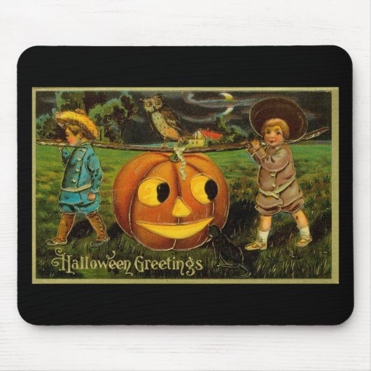 Halloween Jack-o-Lantern Harvest Night beroemd gem Muismat (Voorkant)