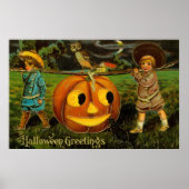 Halloween Jack-o-Lantern Harvest Night beroemd gem Poster (Voorkant)