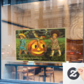 Halloween Jack-o-Lantern Harvest Night beroemd gem Raamsticker (Cafe Raam)