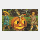 Halloween Jack-o-Lantern Harvest Night beroemd gem Rechthoekige Sticker (Voorkant)
