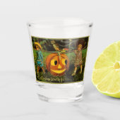 Halloween Jack-o-Lantern Harvest Night beroemd gem Shot Glas (Voorkant)