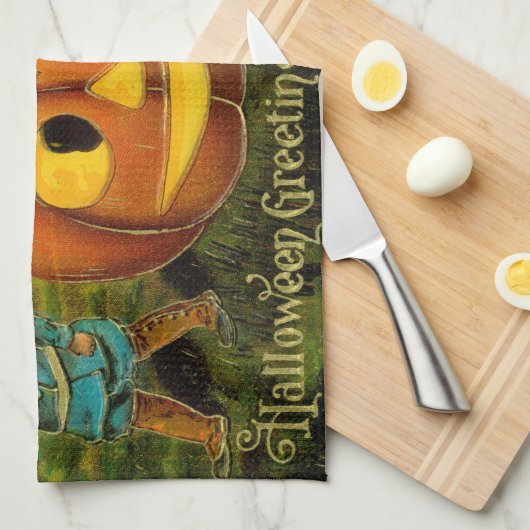 Halloween Jack-o-Lantern Harvest Night beroemd gem Theedoek (Quarter Fold)