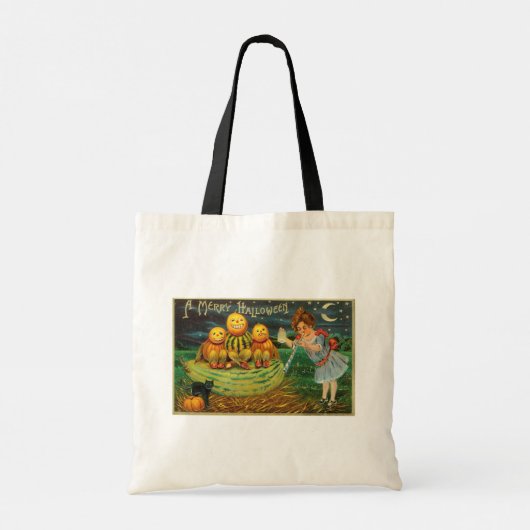 Halloween Jack-o-Lantern Harvest Night beroemd gem Tote Bag (Achterkant)