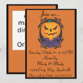 Halloween Jack-o-lantern Head Portret Kaart (Voorkant / Achterkant)