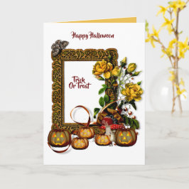 Halloween Jack O Lantern Herfst Flora Kaart