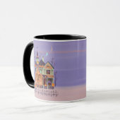 Halloween Jack-o'-lantern House Mok (Voorkant links)