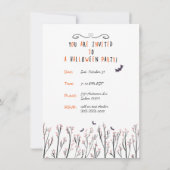 Halloween Jack-o'-lantern House Party Invitation Kaart (Achterkant)