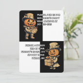 Halloween Jack o Lantern in het zwart Kaart (Staand voorkant)