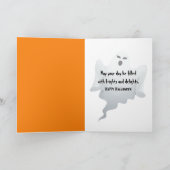 Halloween Jack-o-lantern in spookachtige Bossen Feestdagen Kaart (Binnen)