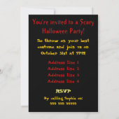Halloween Jack o lantern Invitation Kaart (Achterkant)