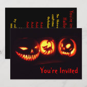 Halloween Jack o lantern Invitation Kaart (Voorkant / Achterkant)