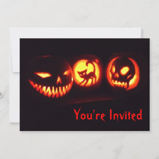 Halloween Jack o lantern Invitation Kaart