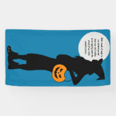 Halloween Jack-O-Lantern Jongen Baby shower Spandoek (Horizontaal)