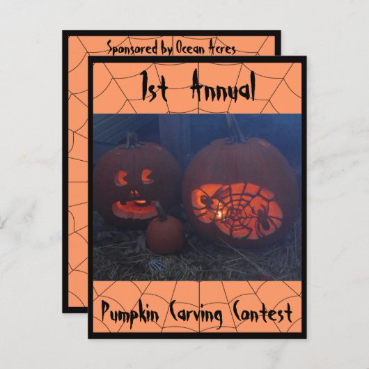 Halloween Jack-O-Lantern - Kaart (Voorkant / Achterkant)