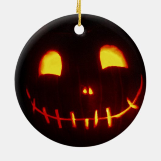 Halloween Jack-o-Lantern Keramisch Ornament (Achterkant)