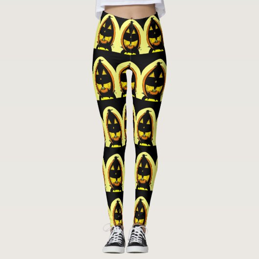 Halloween Jack o' Lantern Leggings (Voorkant)