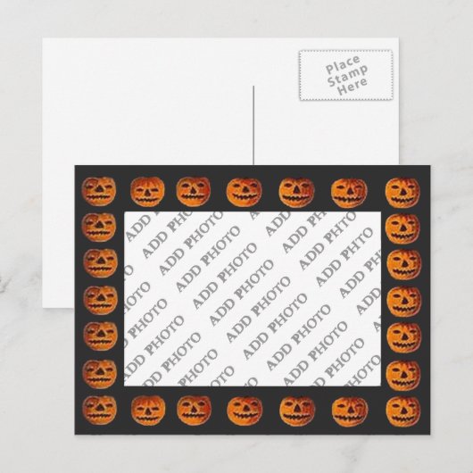 Halloween Jack o' Lantern Lijst Briefkaart (Voorkant / Achterkant)
