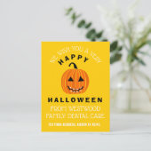 Halloween Jack O Lantern met races - Geel Briefkaart (Staand voorkant)