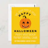 Halloween Jack O Lantern met races - Geel Briefkaart (Voorkant / Achterkant)