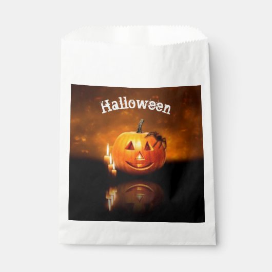 Halloween Jack-o-lantern met Spider Bedankzakje (Voorkant)