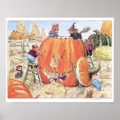 Halloween Jack o' Lantern Mice Print (Voorkant)