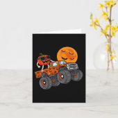 Halloween Jack O Lantern Monster Truck Toddler Boy Kaart (Gele Bloem)