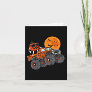 Halloween Jack O Lantern Monster Truck Toddler Boy Kaart
