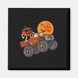 Halloween Jack O Lantern Monster Truck Toddler Boy Magneet