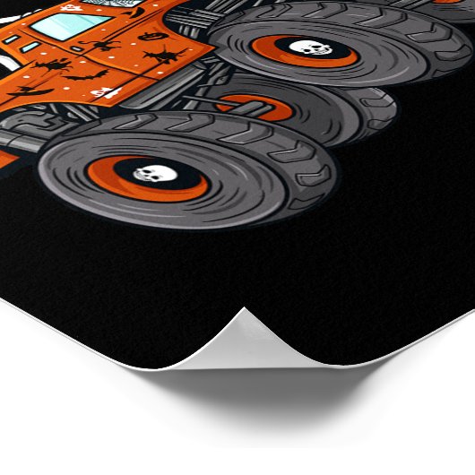 Halloween Jack O Lantern Monster Truck Toddler Boy Poster (Hoek)