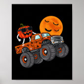 Halloween Jack O Lantern Monster Truck Toddler Boy Poster (Voorkant)