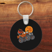 Halloween Jack O Lantern Monster Truck Toddler Boy Sleutelhanger (Voorkant)