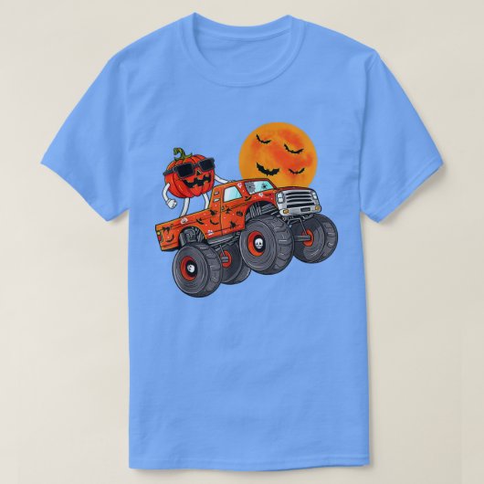 Halloween Jack O Lantern Monster Truck Toddler Boy T-shirt (Design voorkant)