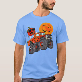 Halloween Jack O Lantern Monster Truck Toddler Boy T-shirt
