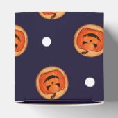 Halloween Jack-O-Lantern Navy Polka Dots Custom Bedankdoosjes (Bovenkant)