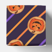 Halloween Jack-O-Lantern Navy Stripes Bedankdoosjes (Bovenkant)