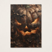 Halloween Jack-O-Lantern Oorbel Display Kaart (Achterkant)