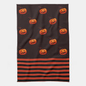 Halloween Jack O' Lantern Oranje Black Kitchen Theedoek (Verticaal)