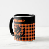 Halloween Jack-O-Lantern Oranje & Zwarte Plaid Naa Mok (Voorkant links)